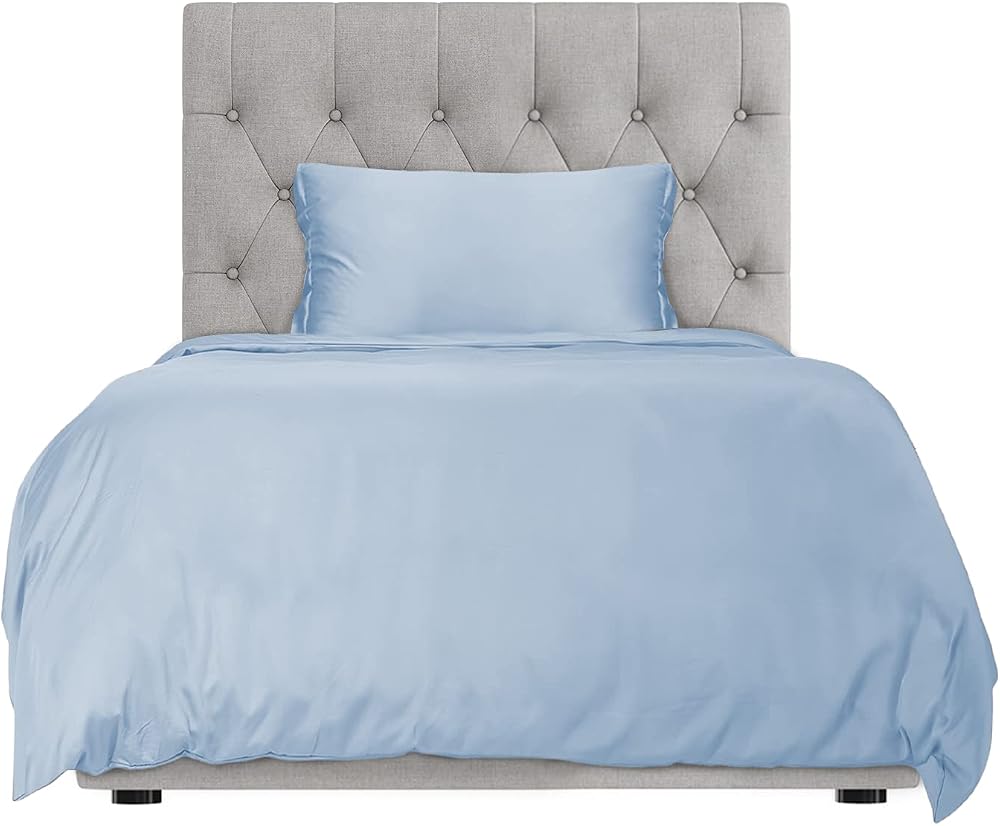Twin XL Bamboo Duvet Cover Set in Light Blue