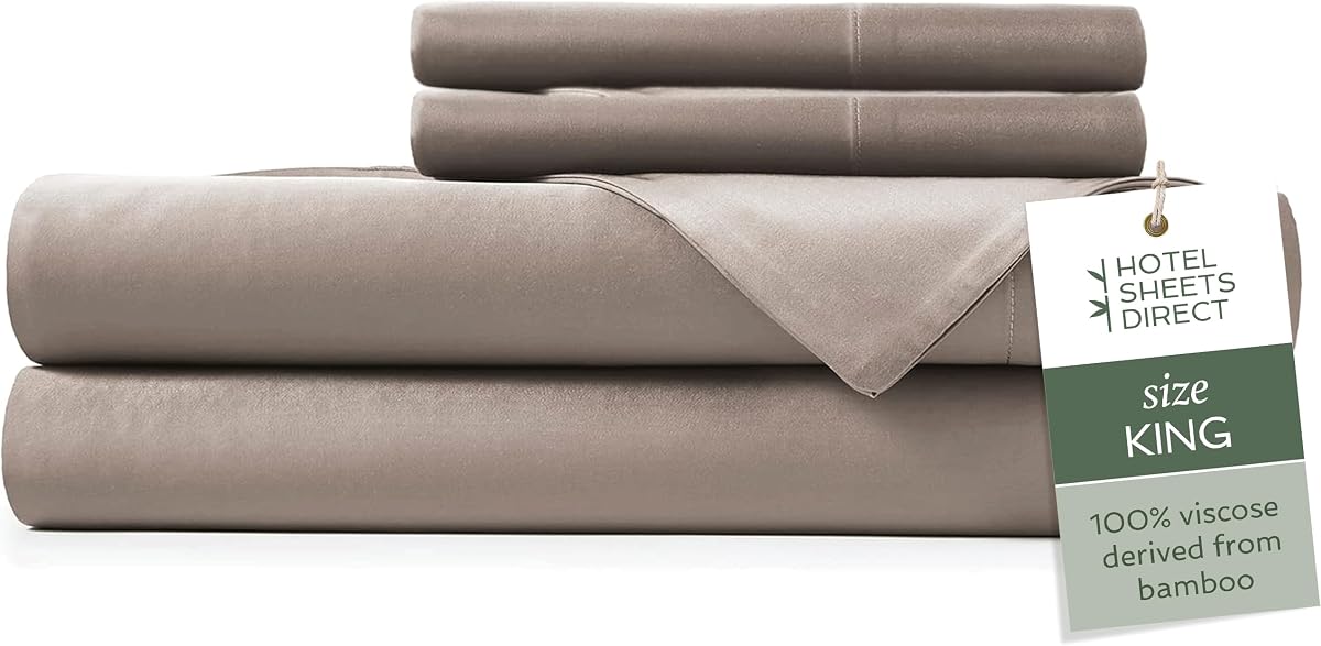 King 4-Piece Bamboo Sheet Set in Sand