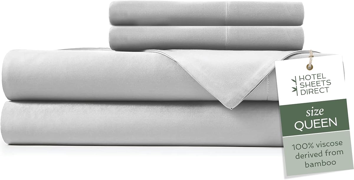 Queen 4-Piece Bamboo Sheet Set in Gray