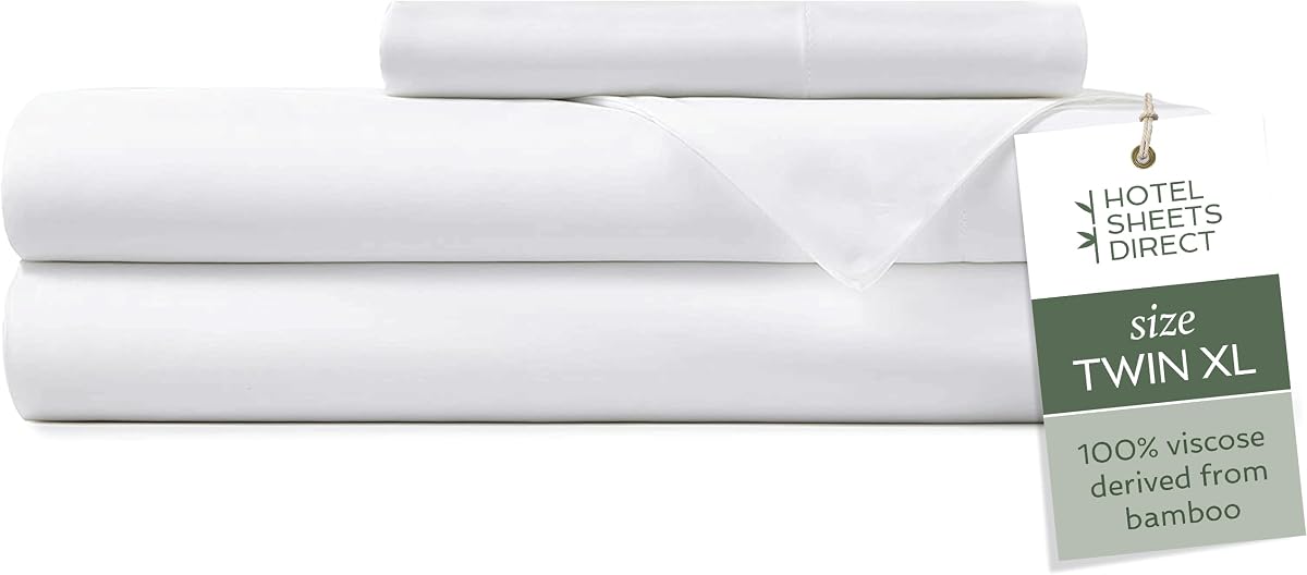 Twin XL 3-Piece Bamboo Sheet Set in White